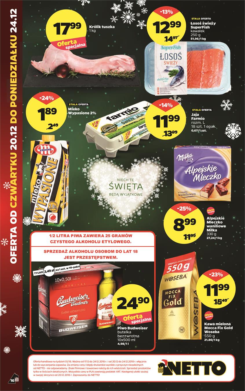 Gazetka Netto Sp. z o.o. nr 16 od 2018-12-17 do 2018-12-24