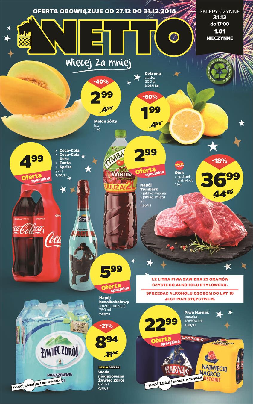 Gazetka Netto Sp. z o.o. nr 1 od 2018-12-27 do 2018-12-31