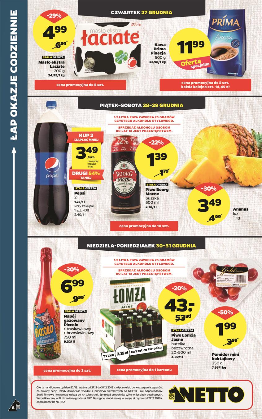 Gazetka Netto Sp. z o.o. nr 8 od 2018-12-27 do 2018-12-31