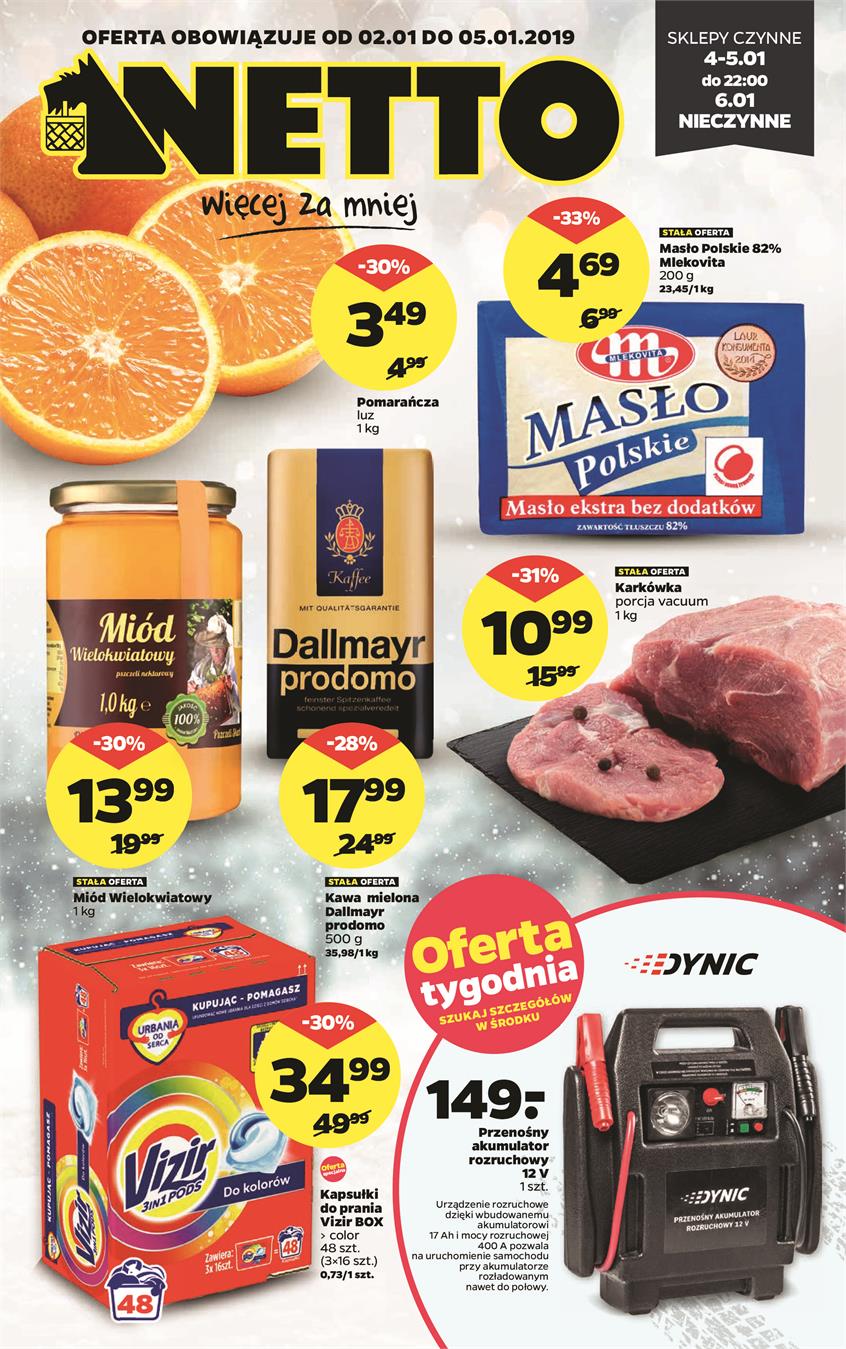 Gazetka Netto Sp. z o.o. nr 1 od 2019-01-02 do 2019-01-05
