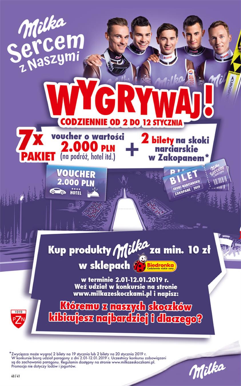 Gazetka Jeronimo Martins Polska SA nr 40 od 2019-01-07 do 2019-01-12