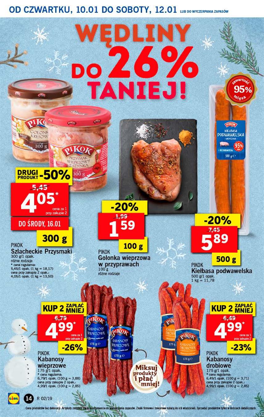 Gazetka Lidl Polska Sp. z o.o. nr 14 od 2019-01-10 do 2019-01-12