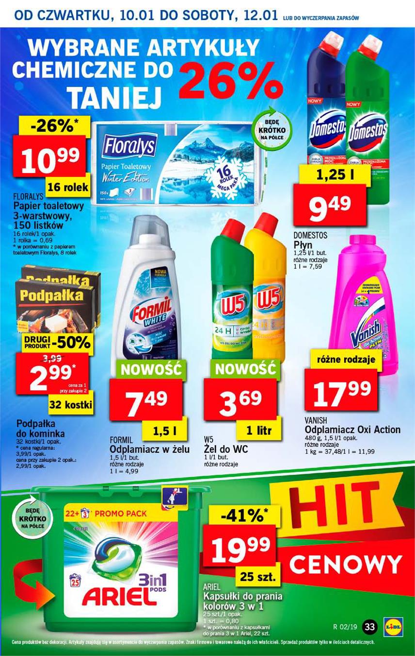 Gazetka Lidl Polska Sp. z o.o. nr 33 od 2019-01-10 do 2019-01-12