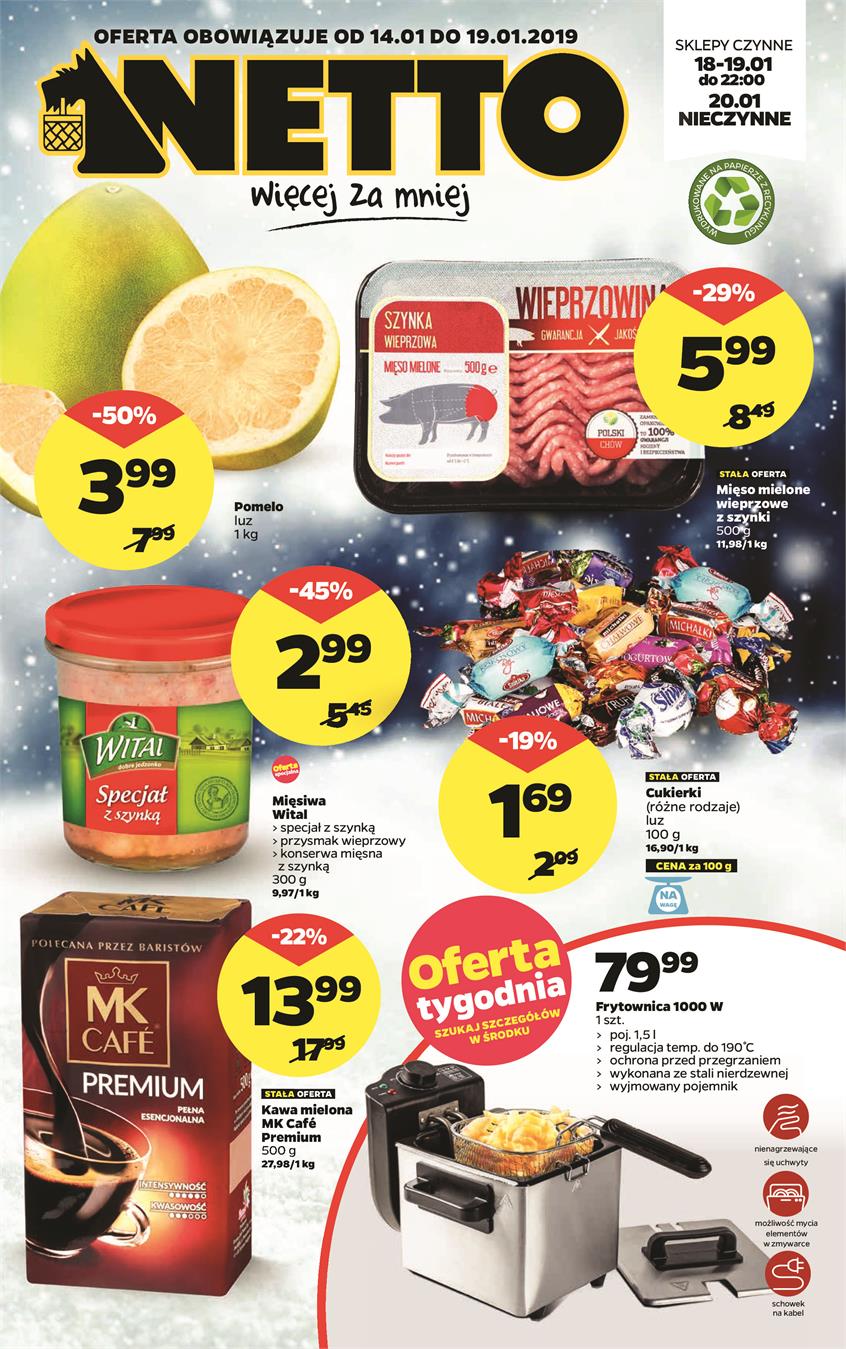 Gazetka Netto Sp. z o.o. nr 1 od 2019-01-14 do 2019-01-20