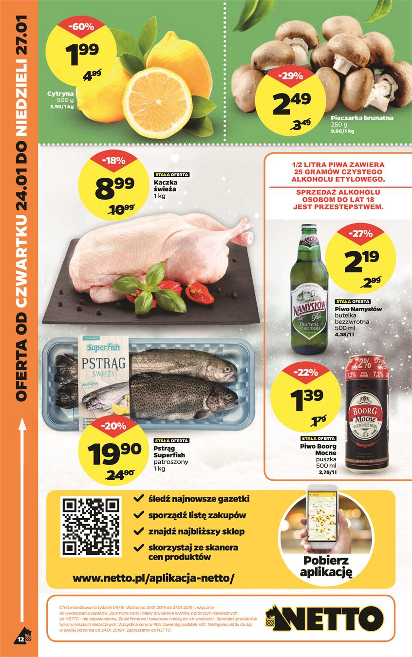 Gazetka Netto Sp. z o.o. nr 12 od 2019-01-21 do 2019-01-27
