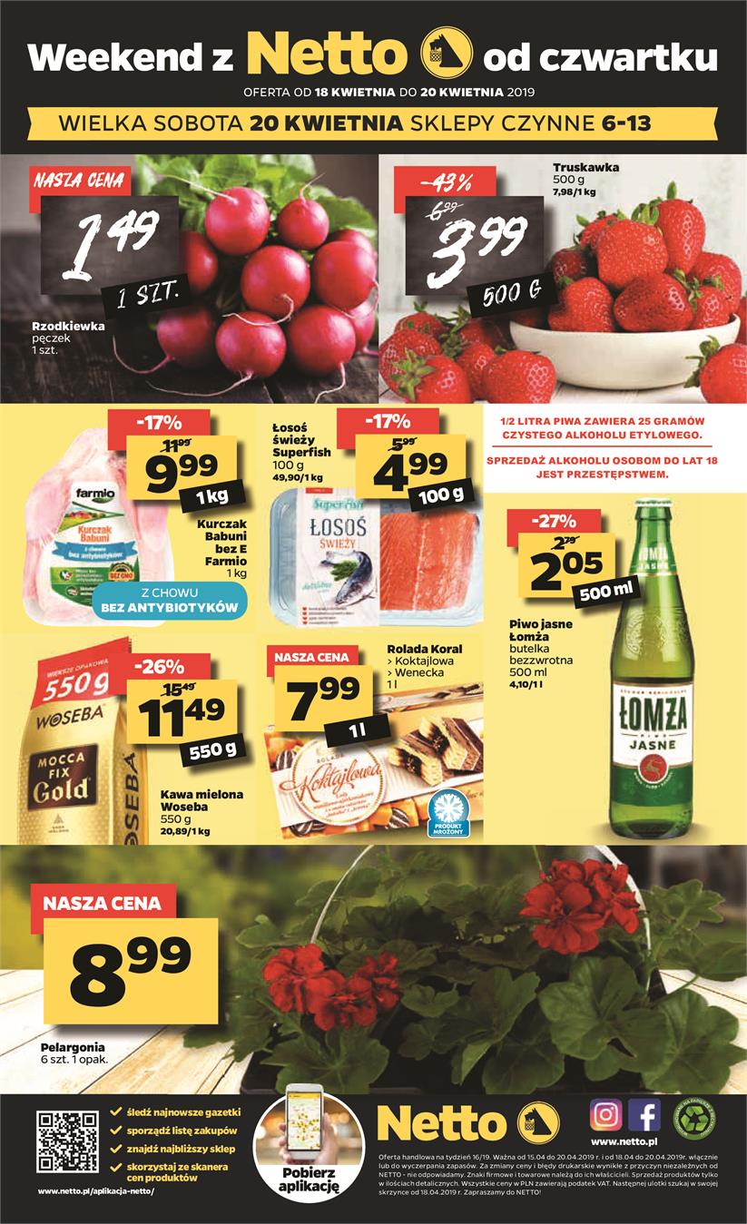 Gazetka Netto Sp. z o.o. nr 16 od 2019-04-15 do 2019-04-20