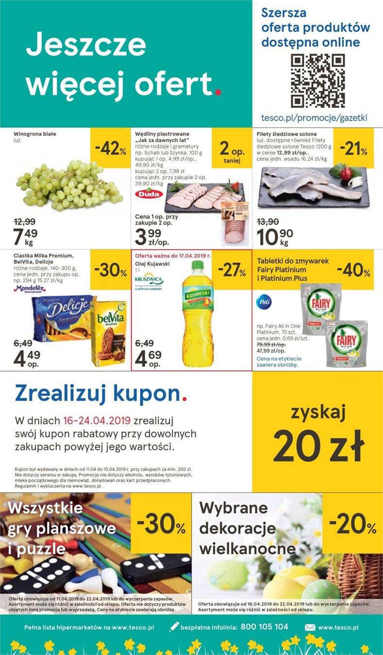 Gazetka Tesco Polska Sp. z o.o. nr 4 od 2019-04-16 do 2019-04-20