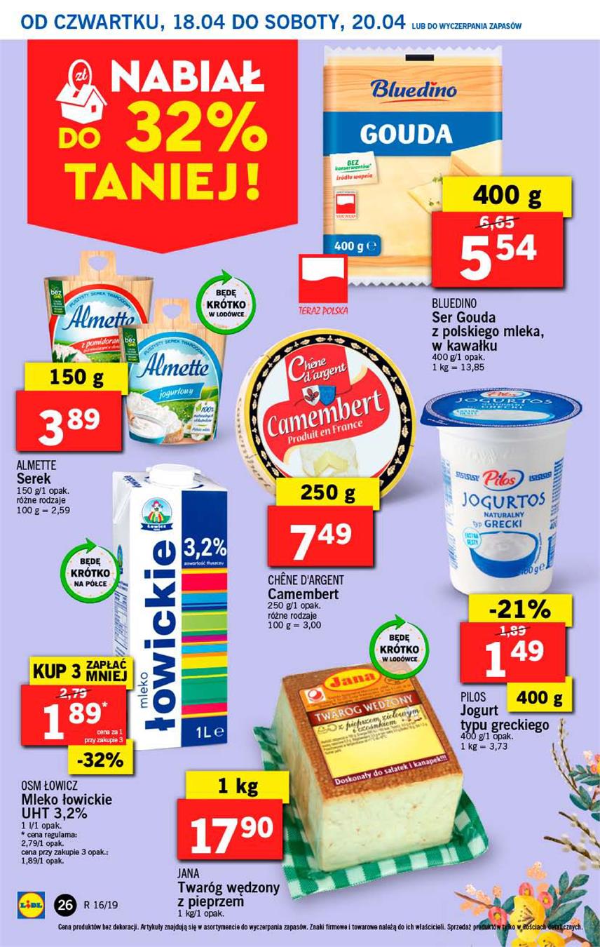 Gazetka Lidl Polska Sp. z o.o. nr 26 od 2019-04-18 do 2019-04-20
