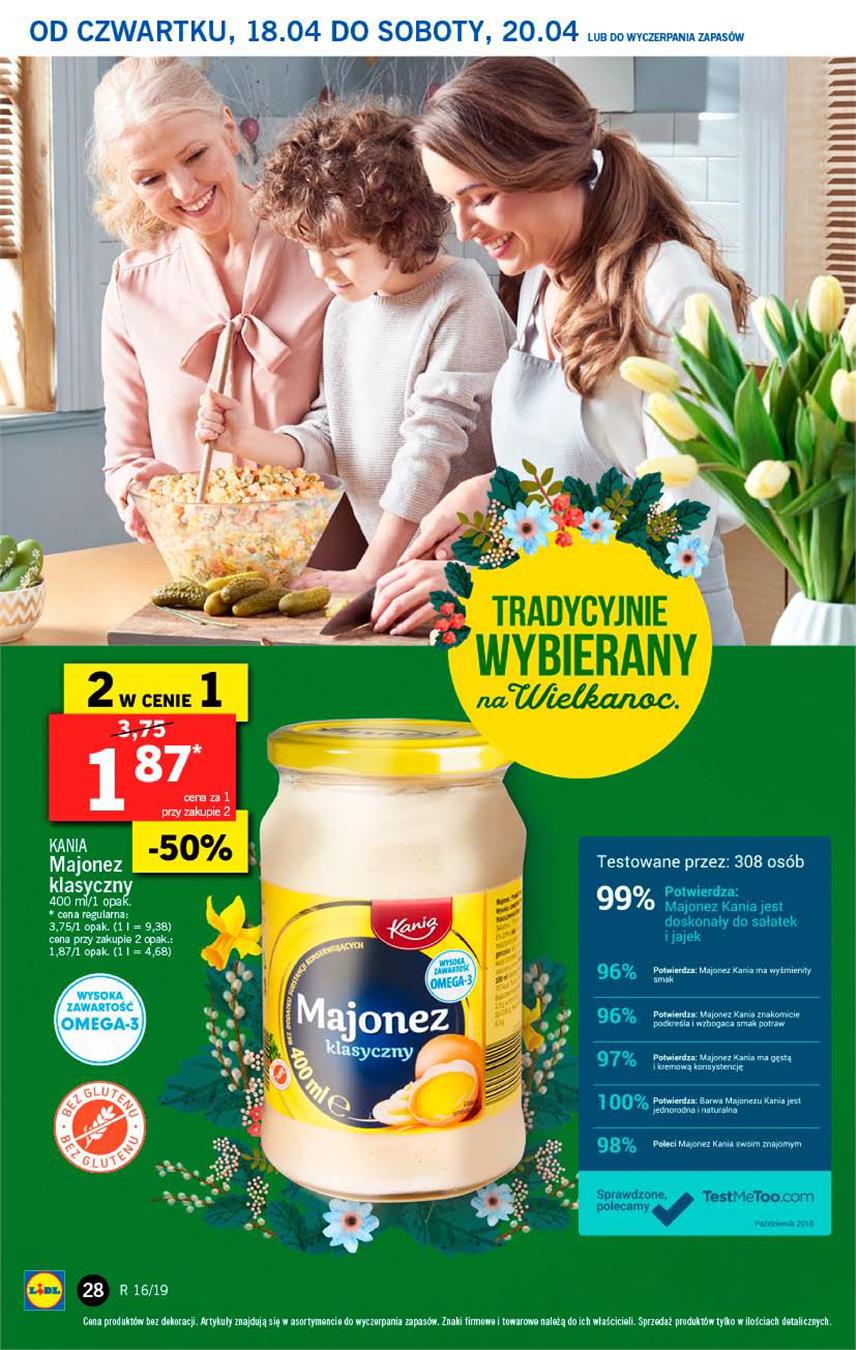 Gazetka Lidl Polska Sp. z o.o. nr 28 od 2019-04-18 do 2019-04-20