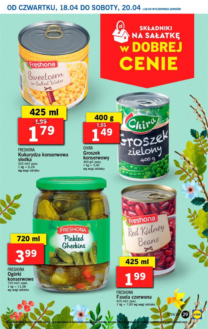 Gazetka Lidl Polska Sp. z o.o. nr 29 od 2019-04-18 do 2019-04-20