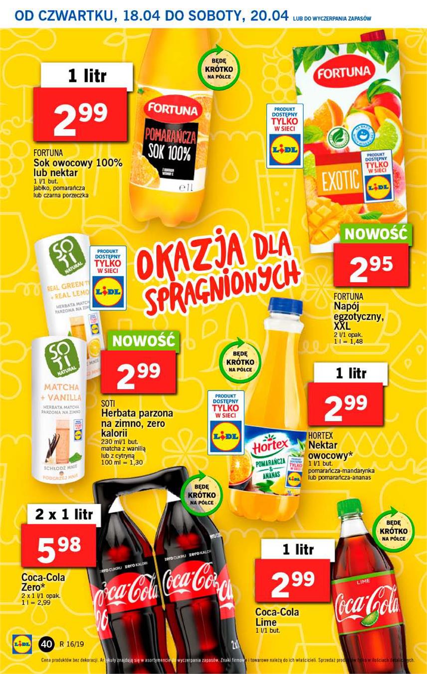 Gazetka Lidl Polska Sp. z o.o. nr 40 od 2019-04-18 do 2019-04-20