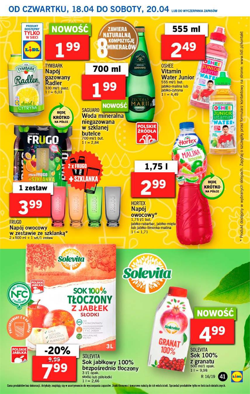 Gazetka Lidl Polska Sp. z o.o. nr 41 od 2019-04-18 do 2019-04-20