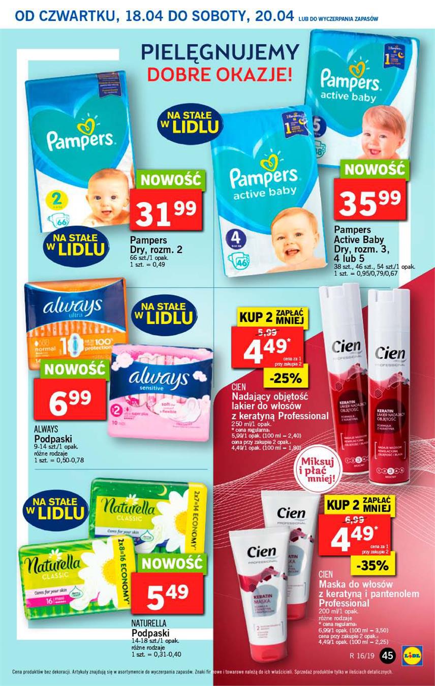 Gazetka Lidl Polska Sp. z o.o. nr 45 od 2019-04-18 do 2019-04-20