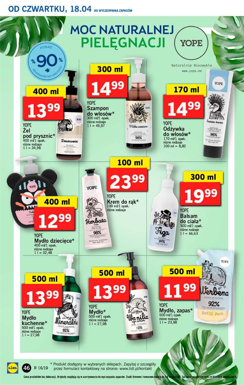 Gazetka Lidl Polska Sp. z o.o. nr 46 od 2019-04-18 do 2019-04-20