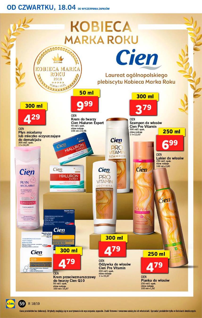 Gazetka Lidl Polska Sp. z o.o. nr 59 od 2019-04-18 do 2019-04-20