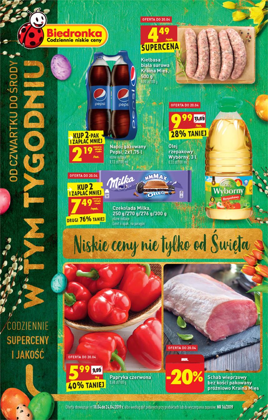 Gazetka Jeronimo Martins Polska SA nr 1 od 2019-04-18 do 2019-04-24