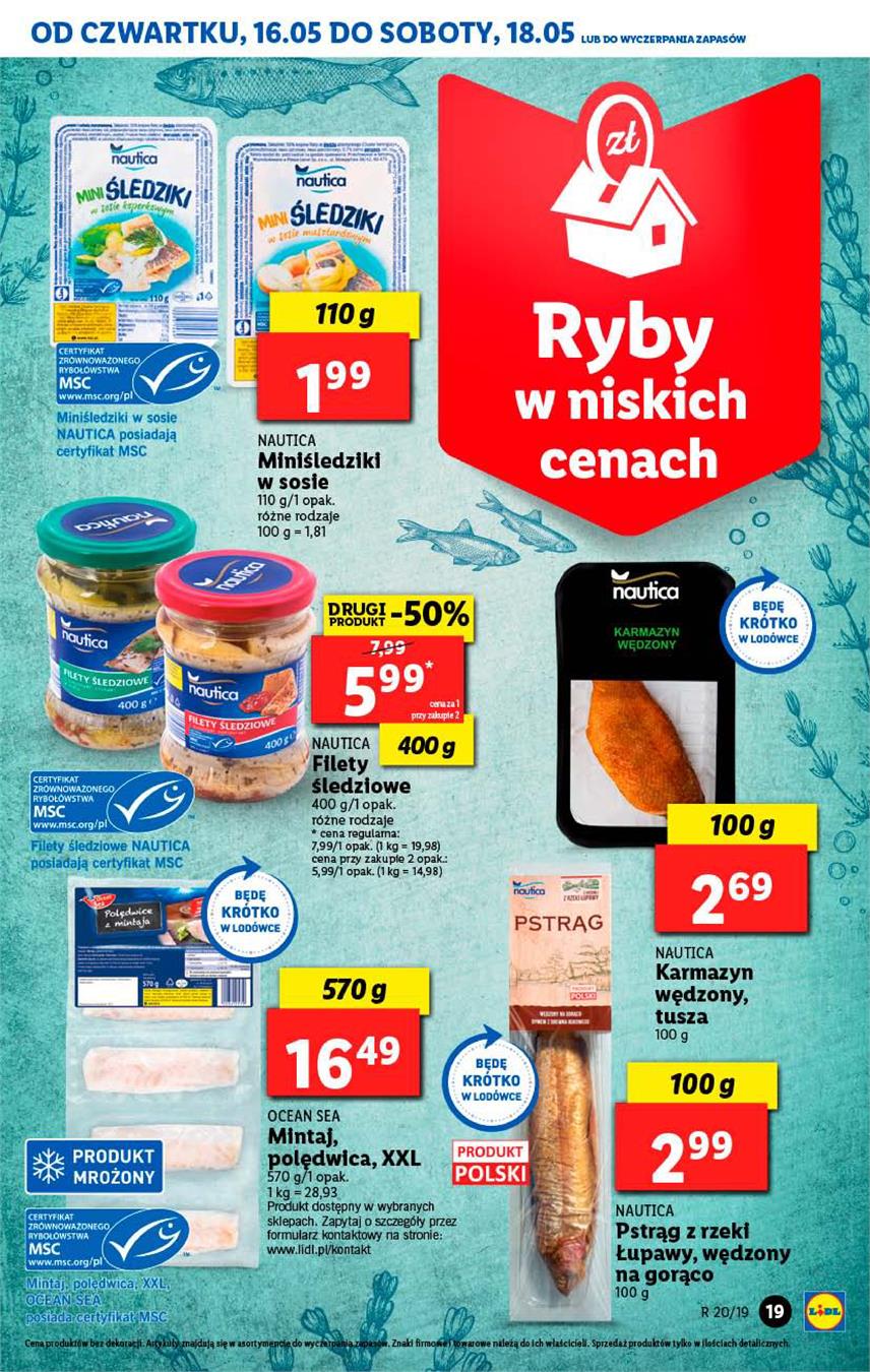 Gazetka Lidl Polska Sp. z o.o. nr 19 od 2019-05-16 do 2019-05-19