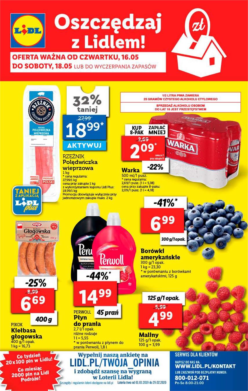 Gazetka Lidl Polska Sp. z o.o. nr 40 od 2019-05-16 do 2019-05-19