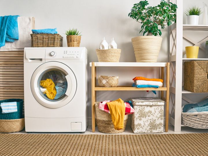 laundry room with a washing machine