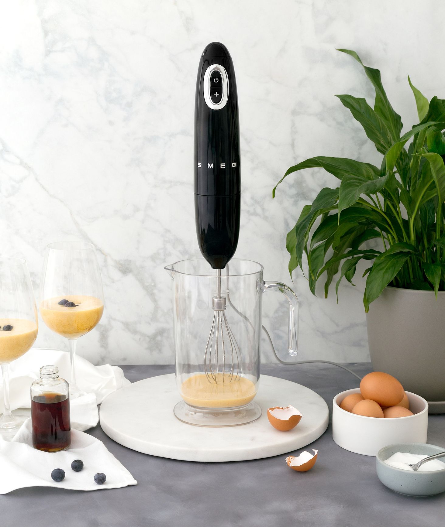 Hand blender 50'S STYLE HBF22RDEU with accessories, red, Smeg