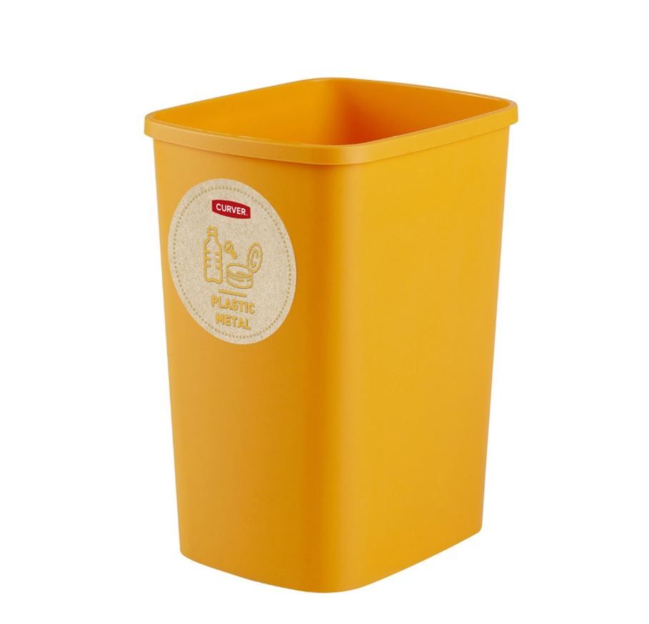 curver eco friendly pojemnik żółty papier