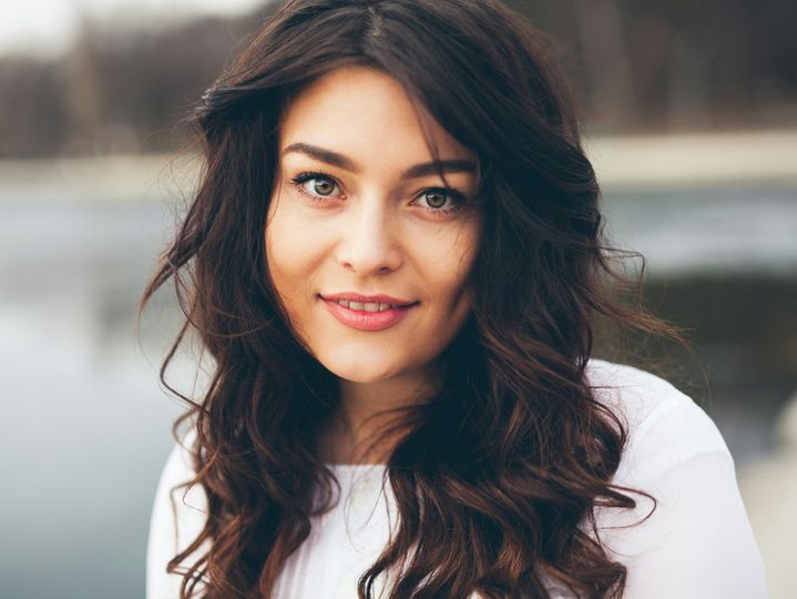 Beautiful woman face closeup