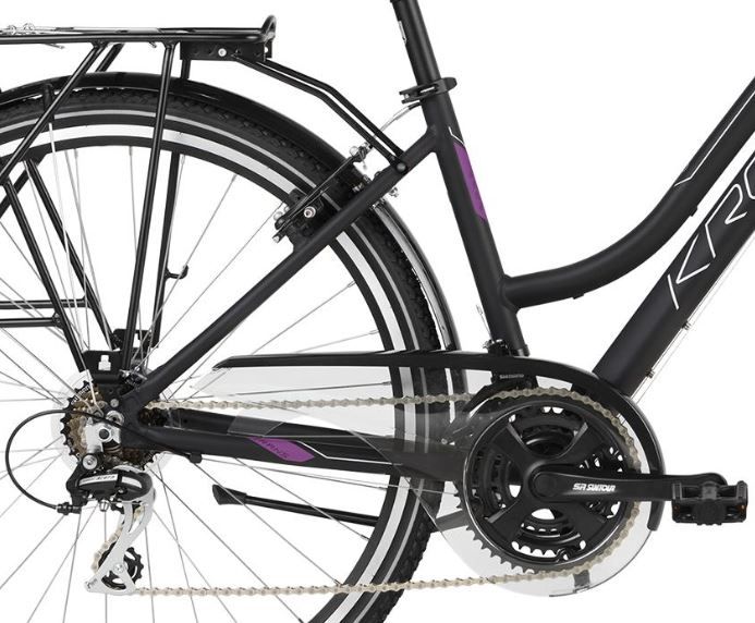 Kross Trans 3.0 czarny fioletowy srebrny mat 28 2019 Rowery