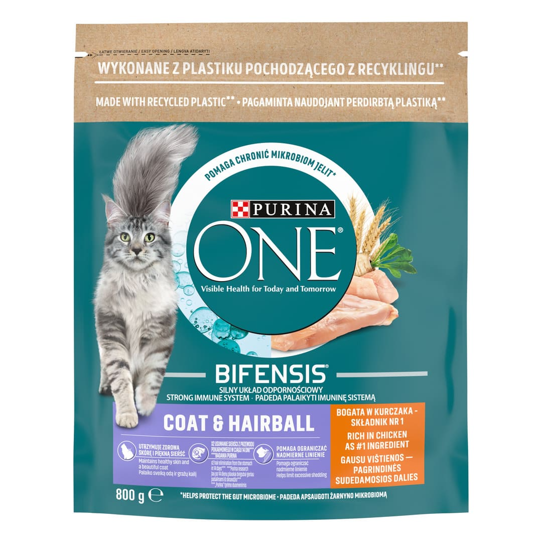 purina one Coat&Hairball opakowanie