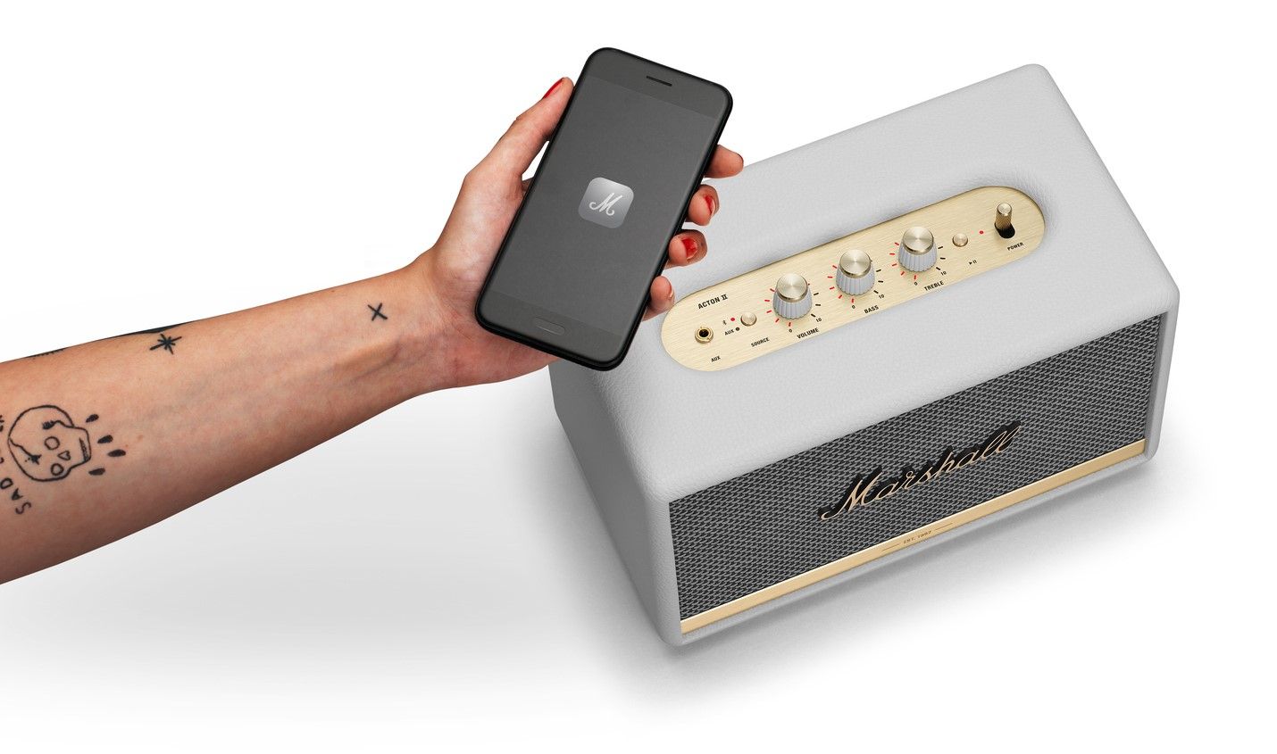 Marshall Acton II ホワイト Marshall Acton II Biały - Głośniki przenośne - Sklep