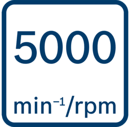 Prędkość obrotowa bez obciążenia 5 000 min-1/obr./min 