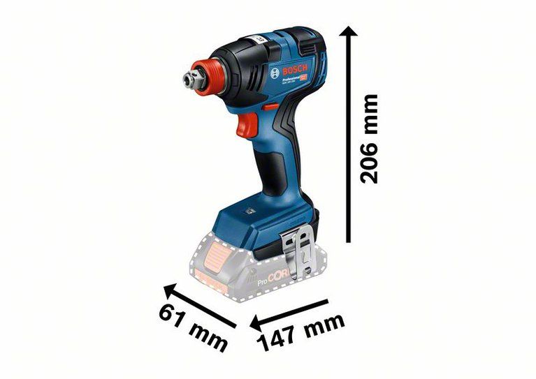 Bosch GDX 18V-200 Professional wymiary