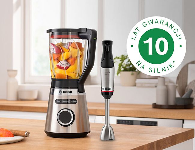10 lat dodatkowej gwarancji na silnik blender