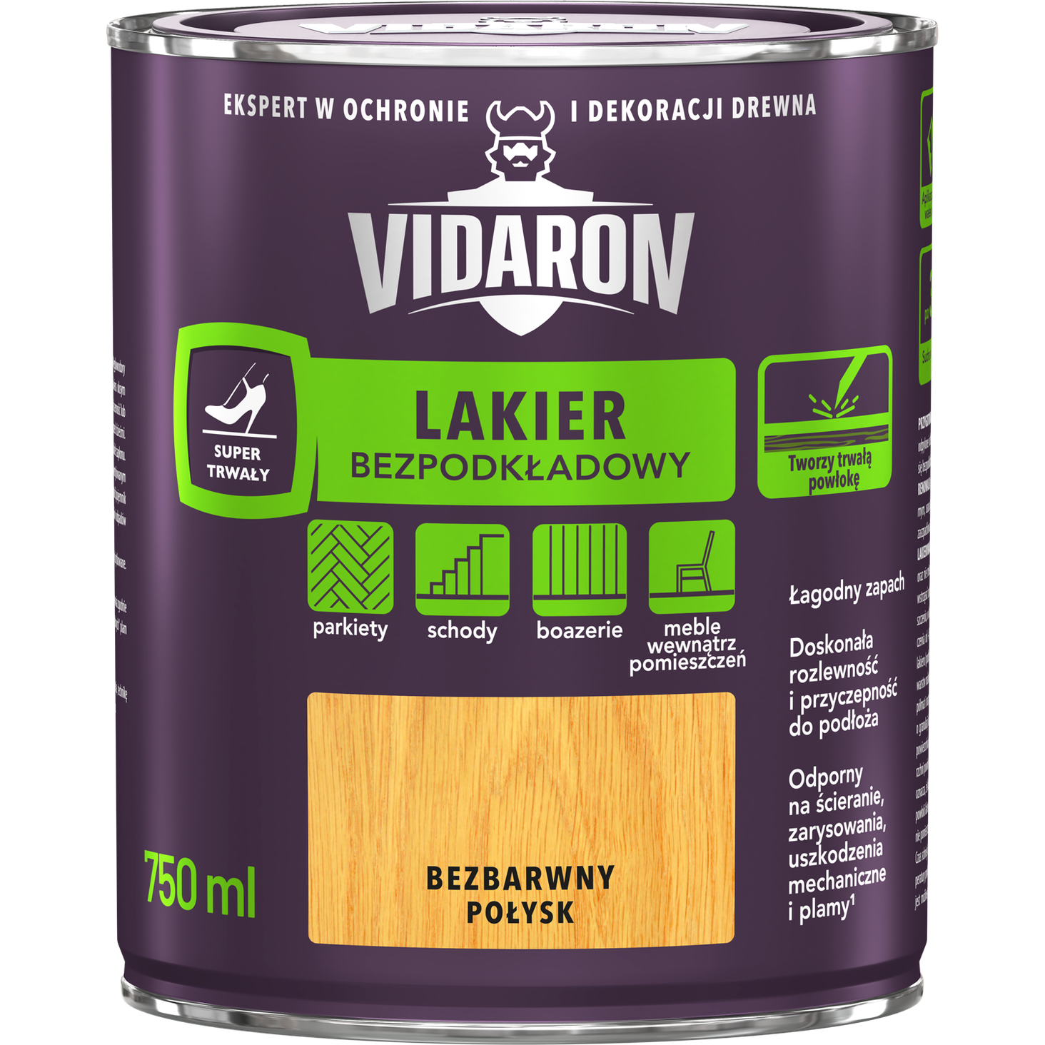 Vidaron Lakier Bezpodkładowy połysk 0,75