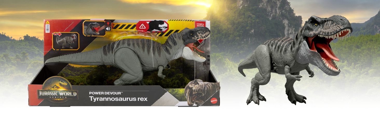 Фігурка тиранозавра «Світ Юрського періоду» Mattel Power Devour™