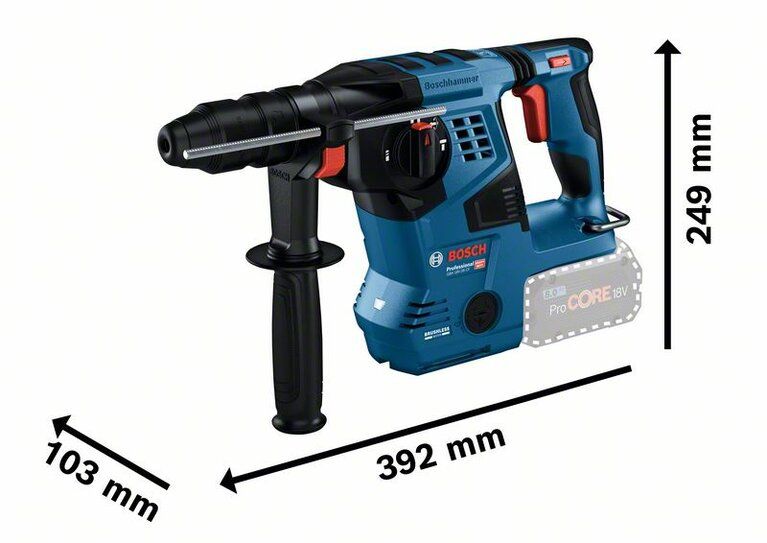 Bosch GBH 18V-28 CF Professional wymiary