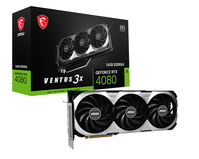 Geforce MSI RTX 4080 SUPER 16GB VENTUS 3X OC DLSS3 - Karta