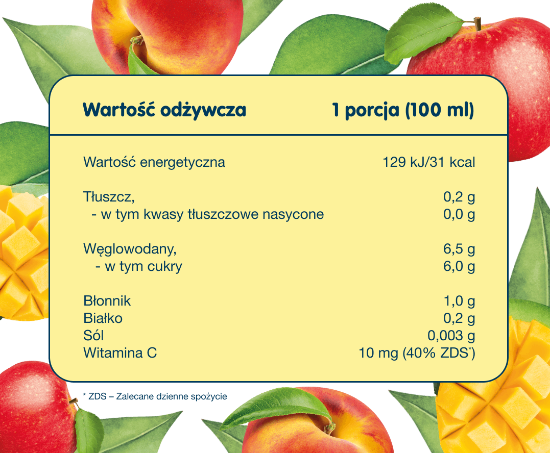 Nektar owocowy jabłko-mango-brzoskwinia - 3