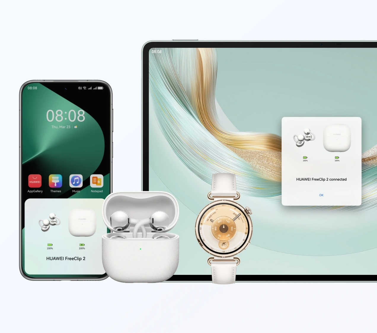 Підключення Huawei Freeclip 2 до двох пристроїв