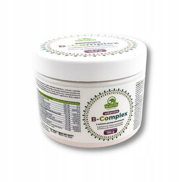 Slavito Witamina B Complex B6 B12 Biotyna Proszek 192g