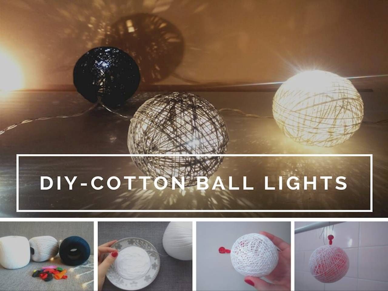 DIY Cotton Ball Lights Wnętrza ze Smakiem