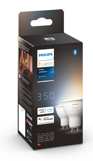 Réflecteur Philips hue White Ambiance à intensité lumineuse variable blanc  GU10 4,3W 250 lm blanc chaud- blanc naturel 1 pièce - Compatible avec SMART  HOME by hornbach - HORNBACH