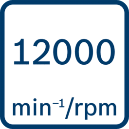 Prędkość obrotowa bez obciążenia 12 000 min-1/obr./min