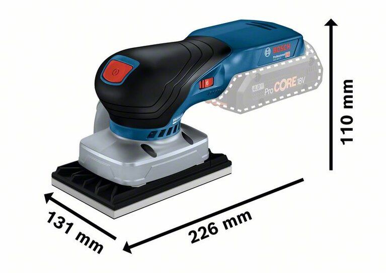 Bosch GSS 18V-13 Professional wymiary