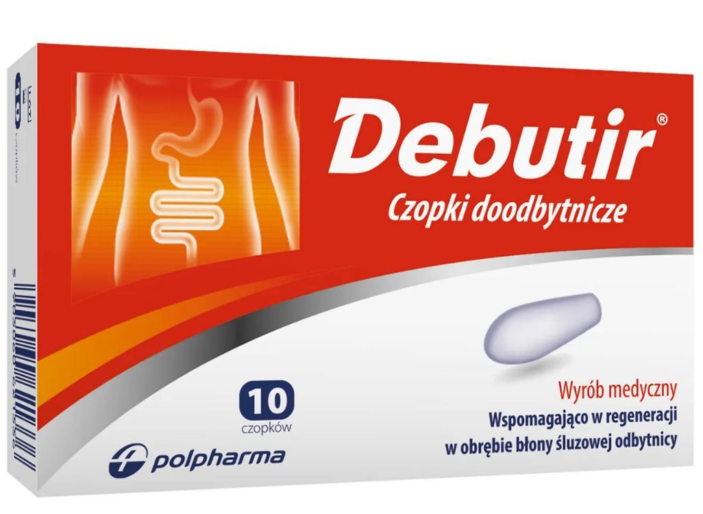 Polpharma Debutir 300 mg x 10 czop. doodbyt.