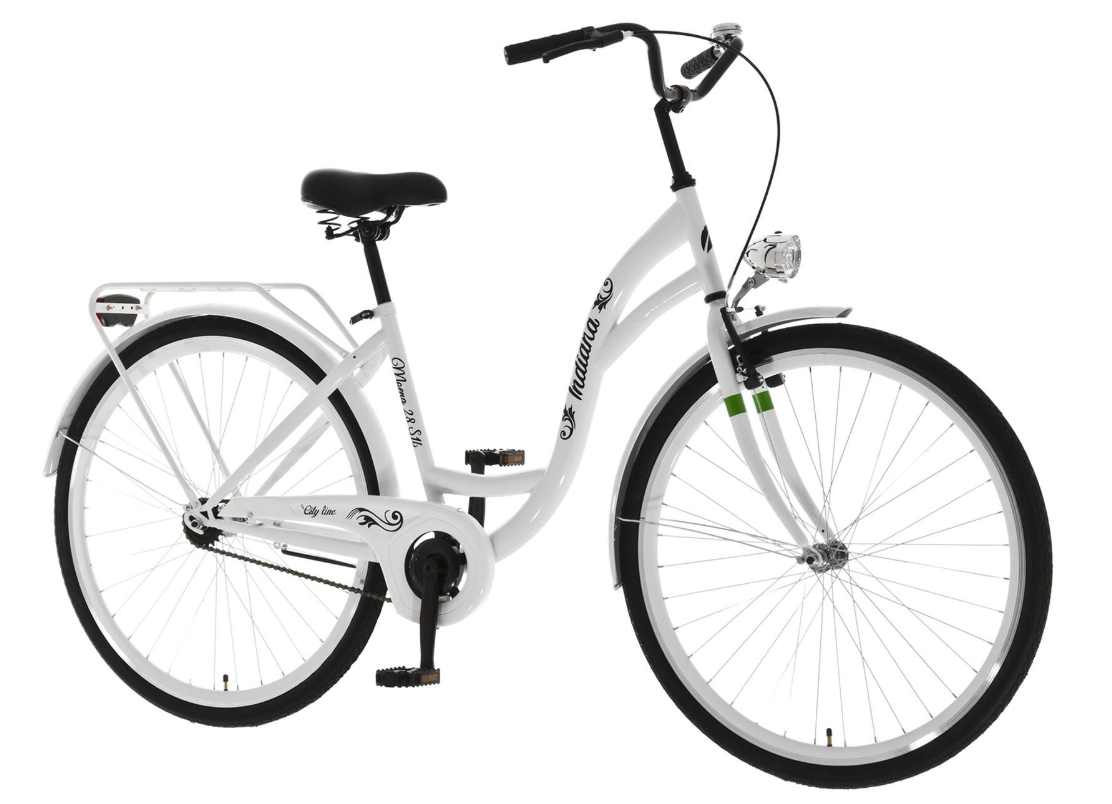 Indiana Moena 28 S1B Biały Zielony 2018 Rowery Miejskie Damskie