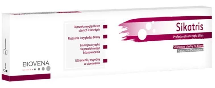 SIKATRIS silikonowe plastry na blizny