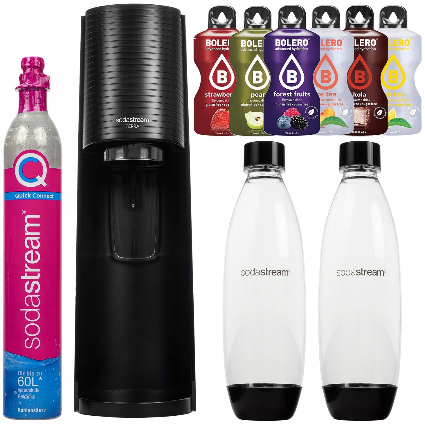 Saturator Sodastream Gaia Titan Jedna Butelka + 2 Butelki Fuse (7up, Pepsi  Max) + Bolero - Saturatory - Opinie i ceny na