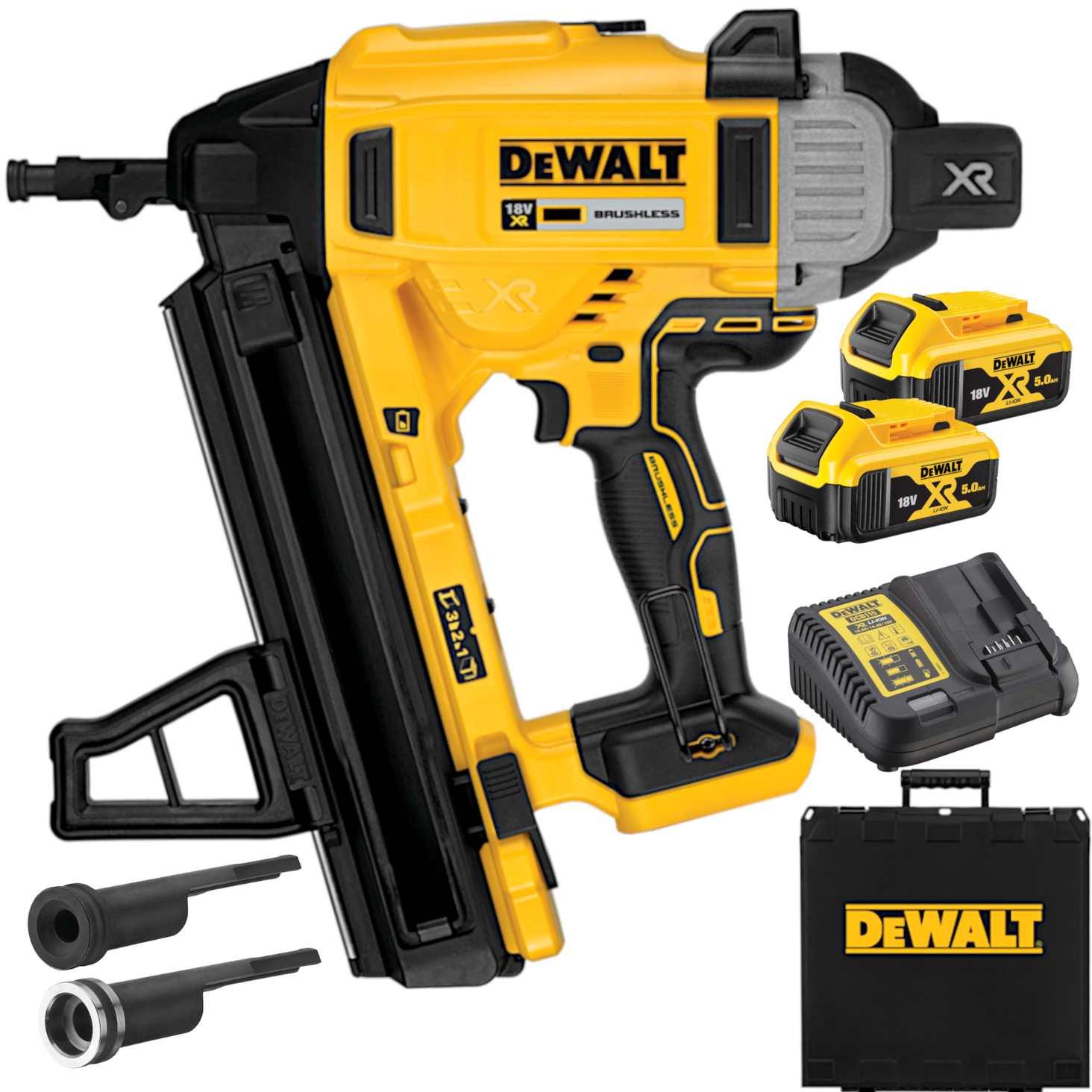 DEWALT DCN890N Gwoździarka do betonu 18V + 2x akumulator 5.0Ah ...