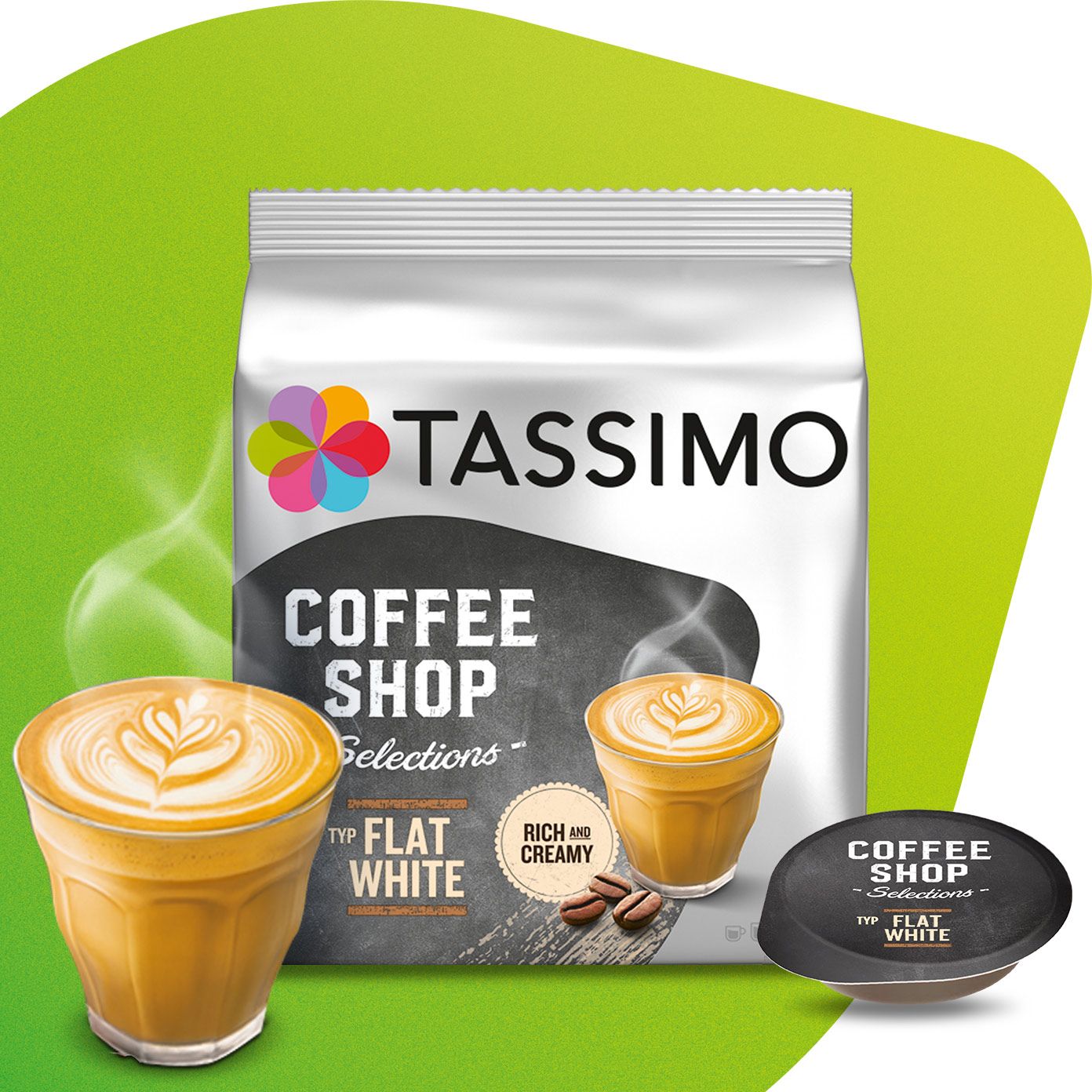 Coffee Shop Selections Flat White - 16 Cápsulas para Tassimo por 5,89 €
