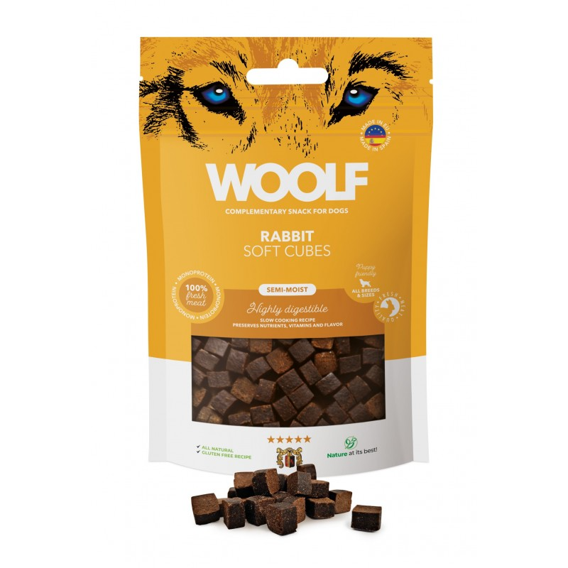 Woolf Soft Cubes Rabbit Monoprotein 100g zdjęcie produktu